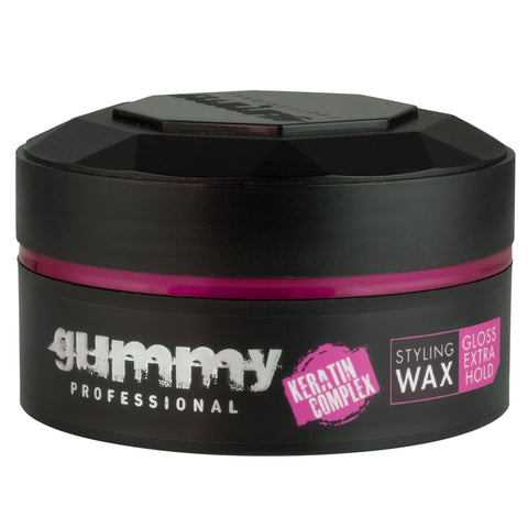 Gummy Professional Gloss Extra Hold Hair Styling Wax, B5 Vitamin (Panthenol), Paraben and Alcohol Free, Keratin complex, Edge Control, Extreme Look, 150 ML